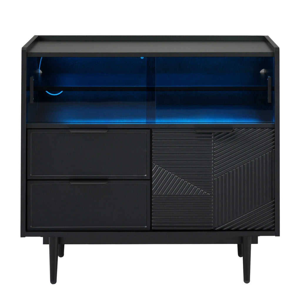 Mobiletto Bagno con Specchio e LED ¨C MINIMAL ¨C Bianco, 80 cm