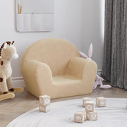 Divano per Bambini-Sofa-Divanetto Crema in Morbido Peluche 825834