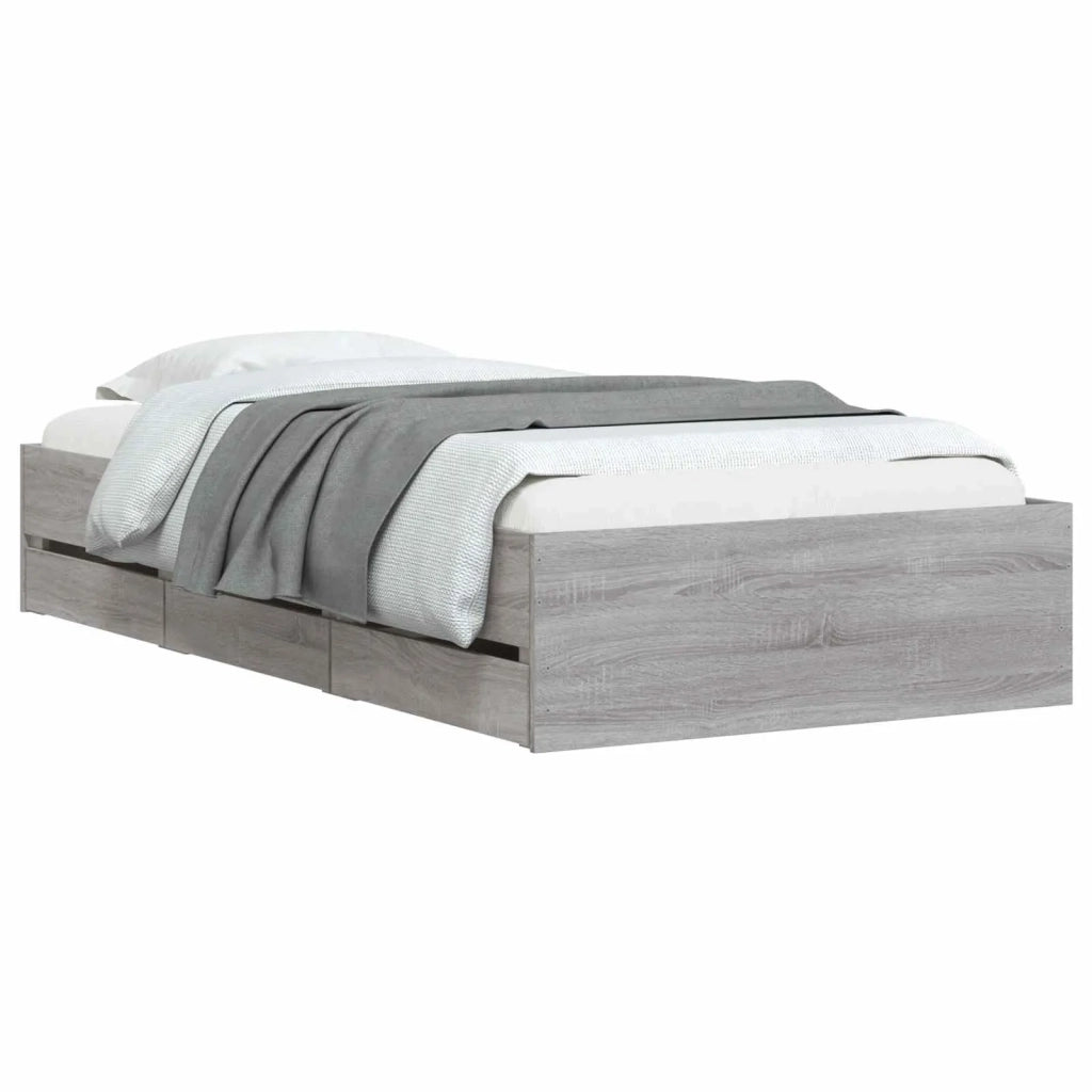 Telaio del letto con storage Grigio Cemento 80 x 200 cm 3429610