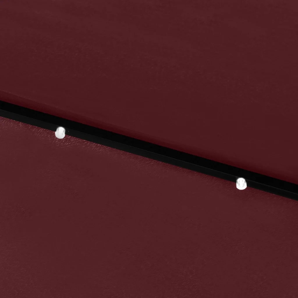 Ombrello | Parasolne a Sbalzo con Palo in Acciaio e LED Bordeaux 2x3 m