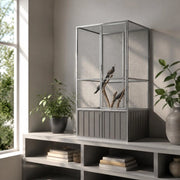 Birdcage Gray 111x107x211.5 Cm Galvanized Steel