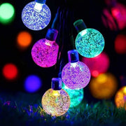 Cavo di illuminazione a energia solare 50 LED acqua resistente per dentro/fuori - 8 modi 7 m multicolore.