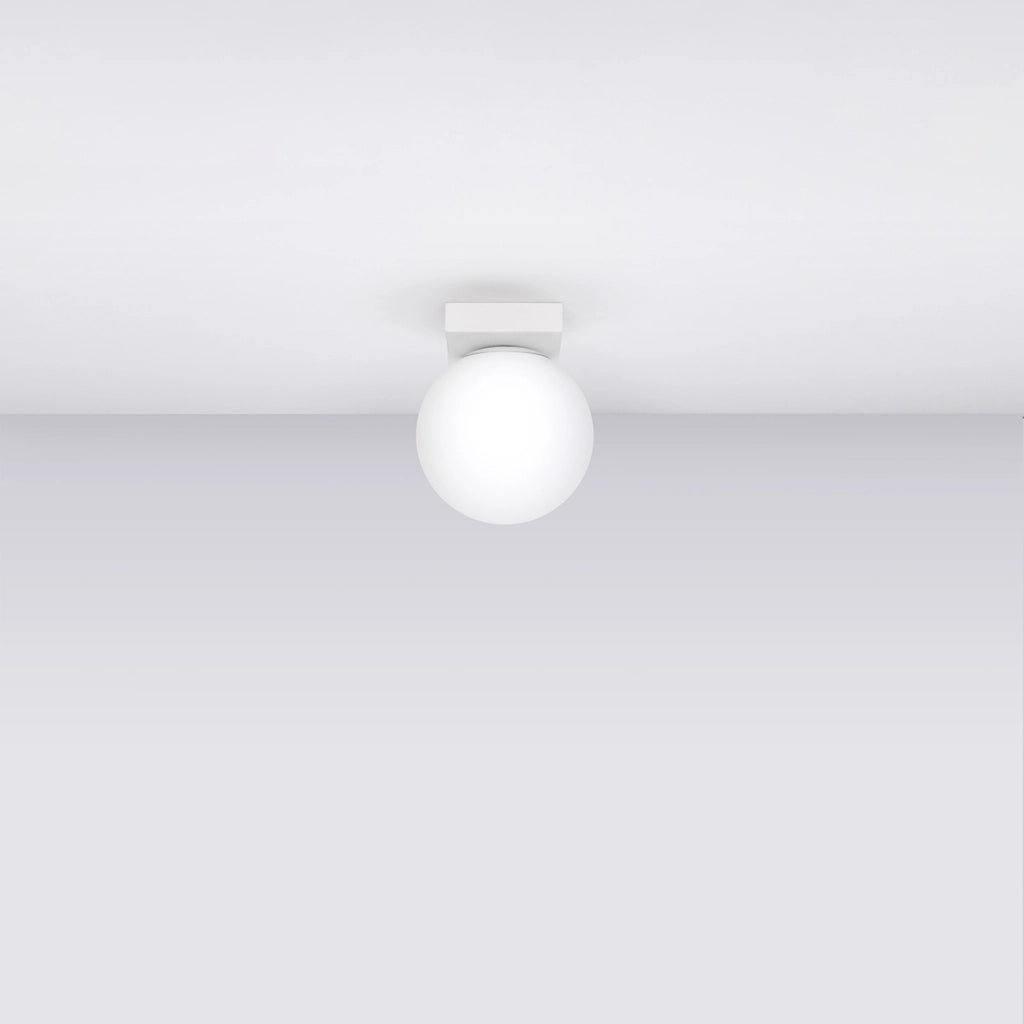 Plafoniera Pure Lume SOLEDA sfera vetro bianco opaco G9
