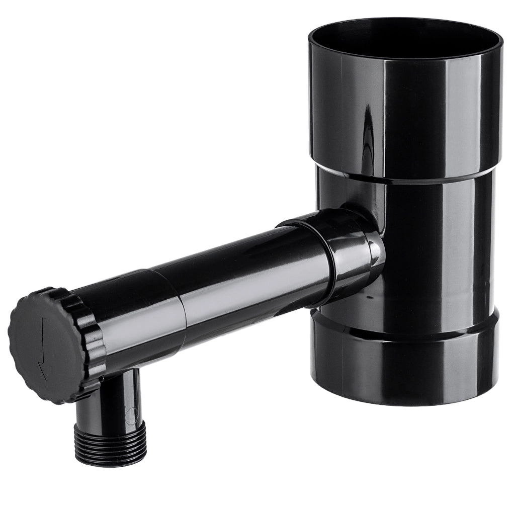 Collettore di acqua piovana KADAX con valvola di raccolta per grondaia da 90 mm