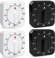 Cucina digitale meccanica 4 pezzi - orologio a tempo breve - 60 minuti - per cucina, allenamento, studio - bianco nero timer digitale