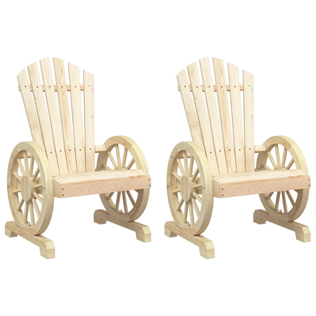 Sedia da patio-Sedie da Giardino Adirondack 2 pz in Legno Massello di Abete 155590