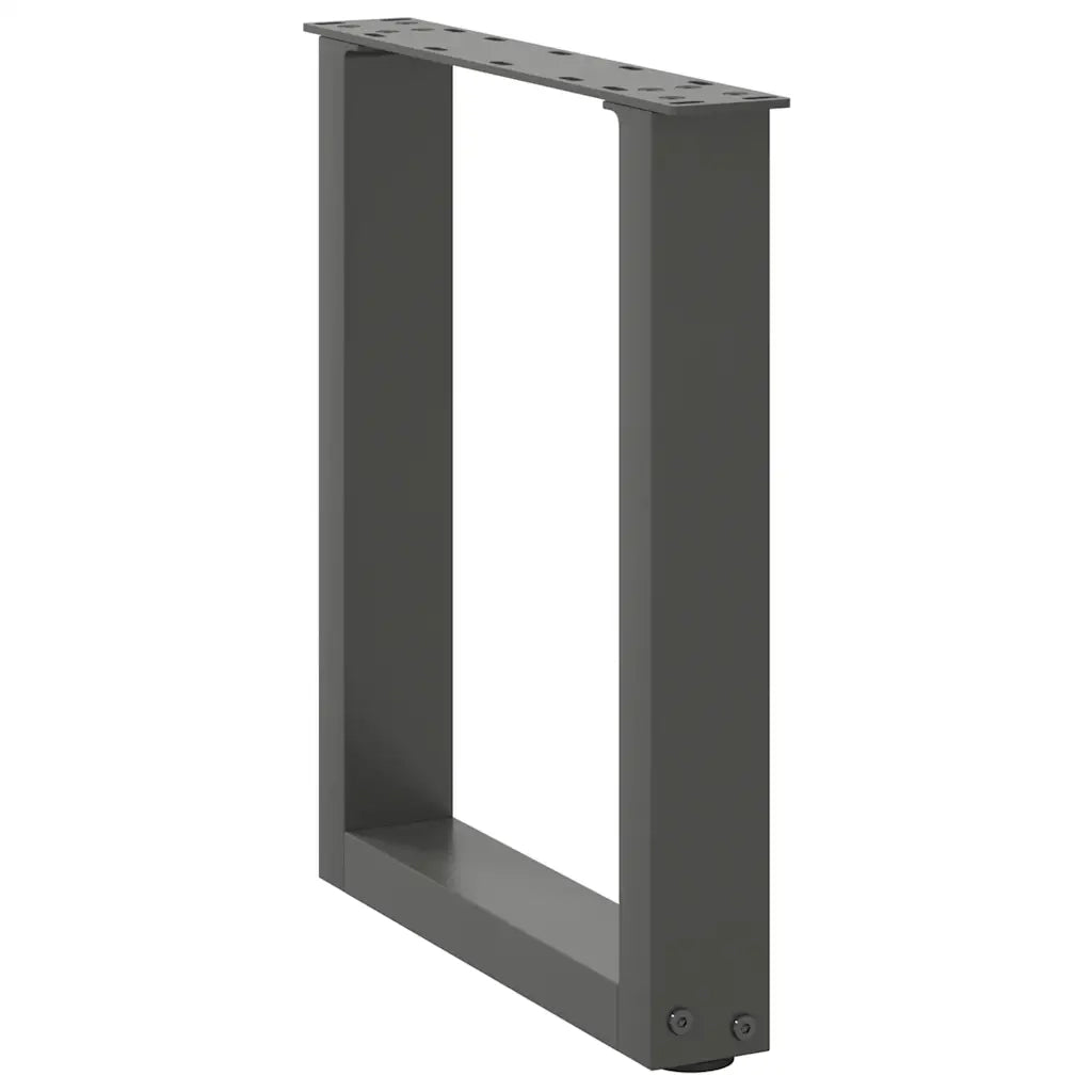 Gambe per Tavolino da Caffè a Forma di U 2 pz Antracite 38x(42-43) cm Acciaio 4013154