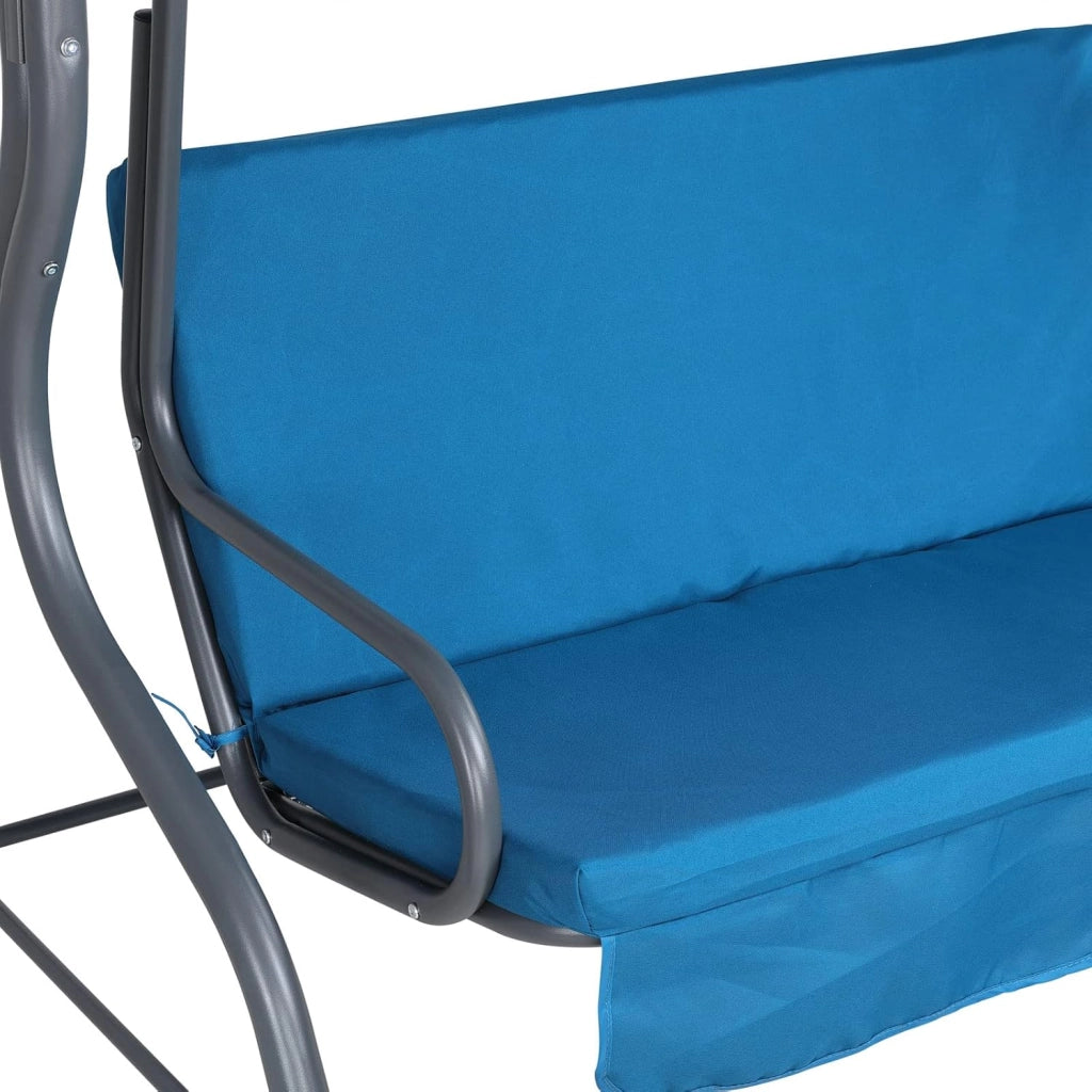 Dondolo Altalena da Giardino Hollywood 140x112x150cm 2 posti con Tettuccio Parasole Imbottito per Esterno