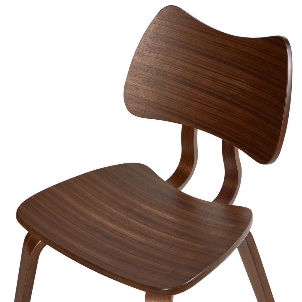 Set di 2 sedie da pranzo con struttura in legno di gomma marrone Mobili da cucina per la sala da pranzo in stile retrò