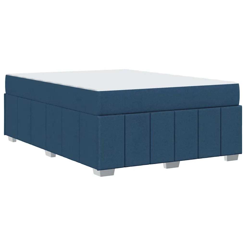 vidaXL Struttura del letto con materasso Blu 140 x 200 cm Tessuto