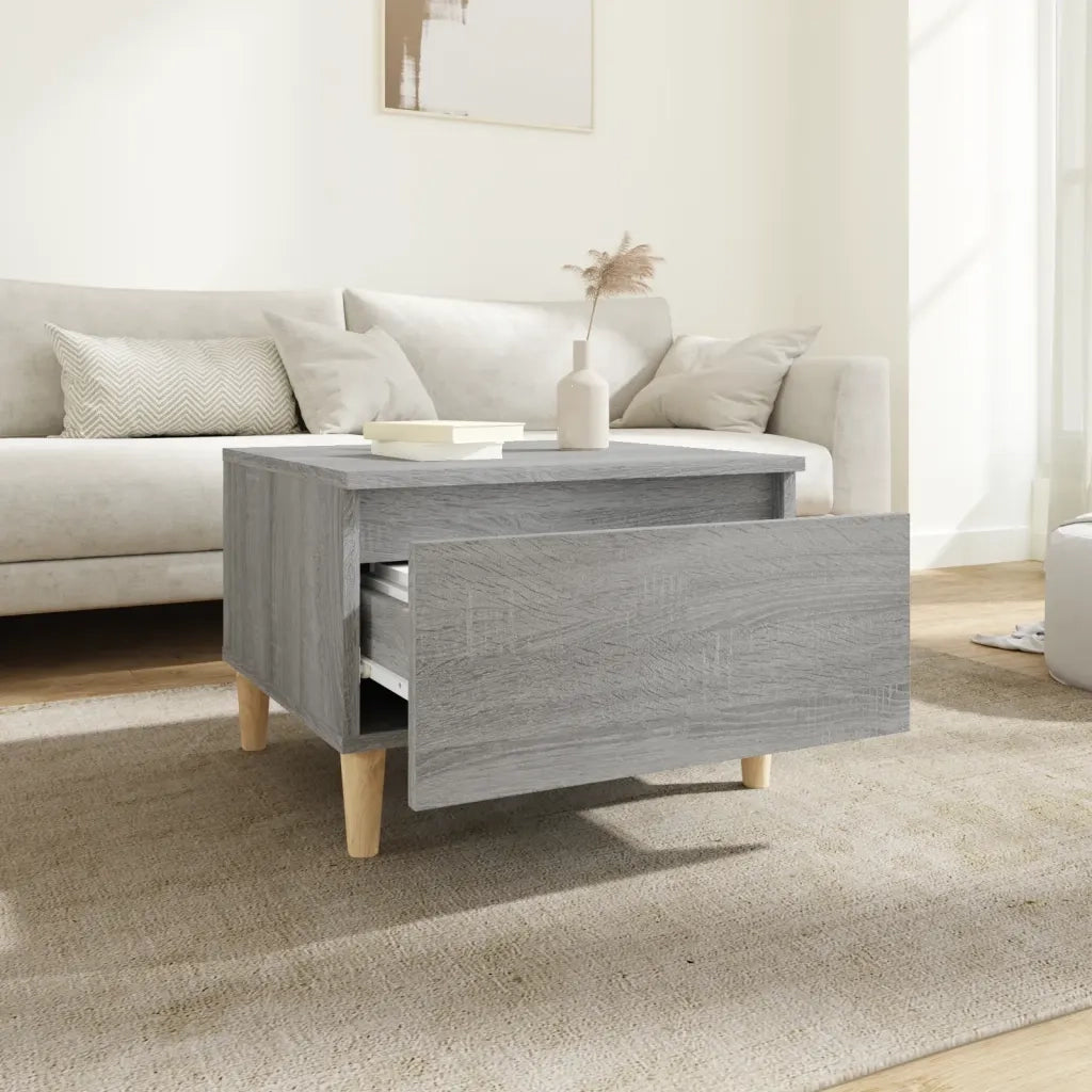 Tavolino Grigio Sonoma 50x46x35 cm in Legno Multistrato 819512
