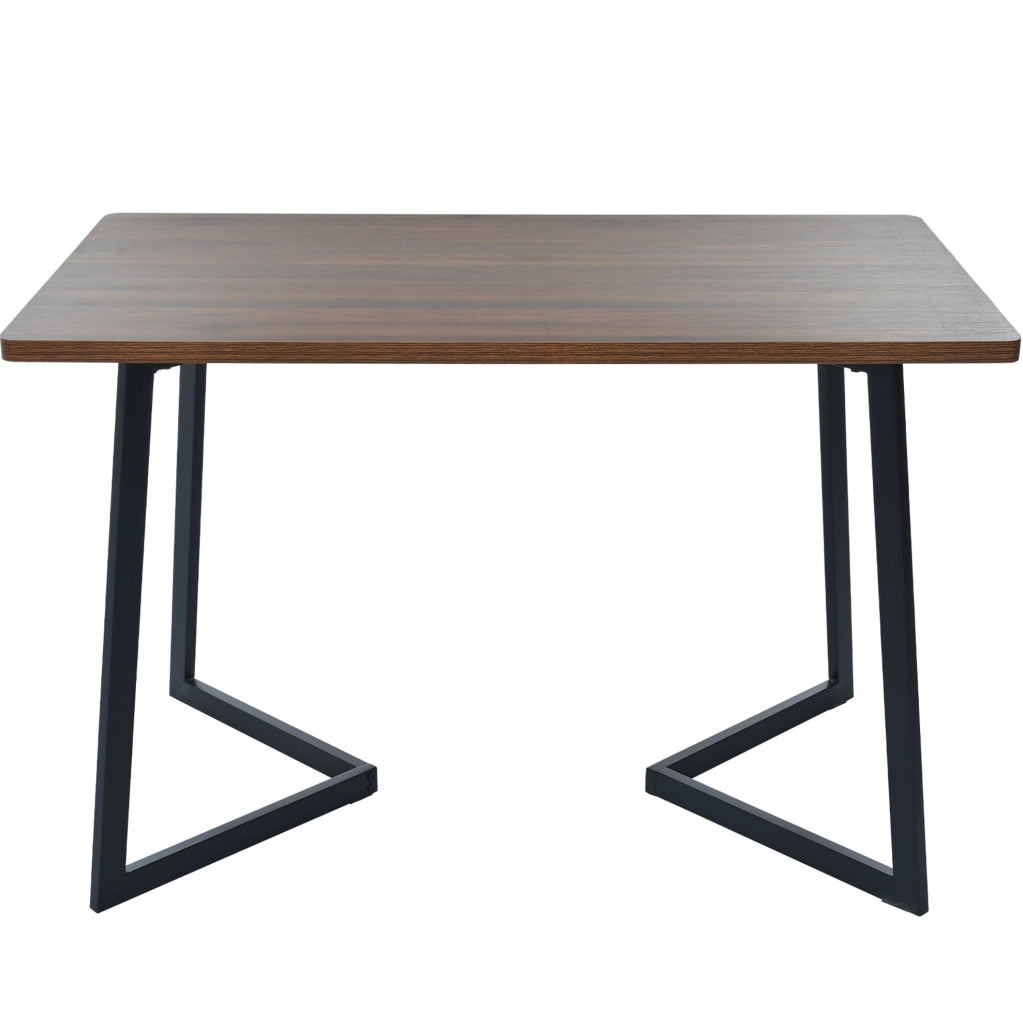 Gruppo tavolo e sedie 68x117 cm; design moderno; MDF; colore noce