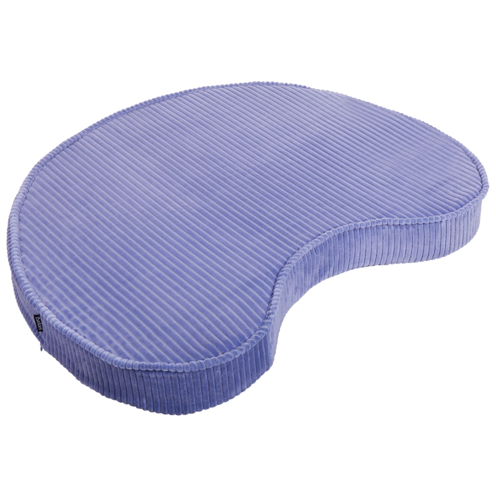 Set di 2 cuscini da terra in velluto a coste a forma di fagiolo viola e beige cameretta soggiorno