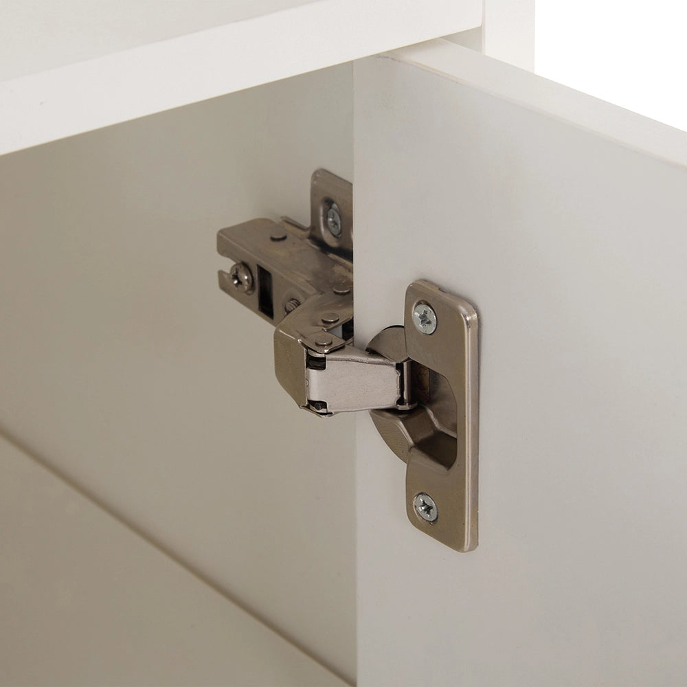 Comodino/Buffet con ripiani regolabili - Xylo - H99xL90xP35 cm - Rangement minimalista con piedi in legno massello