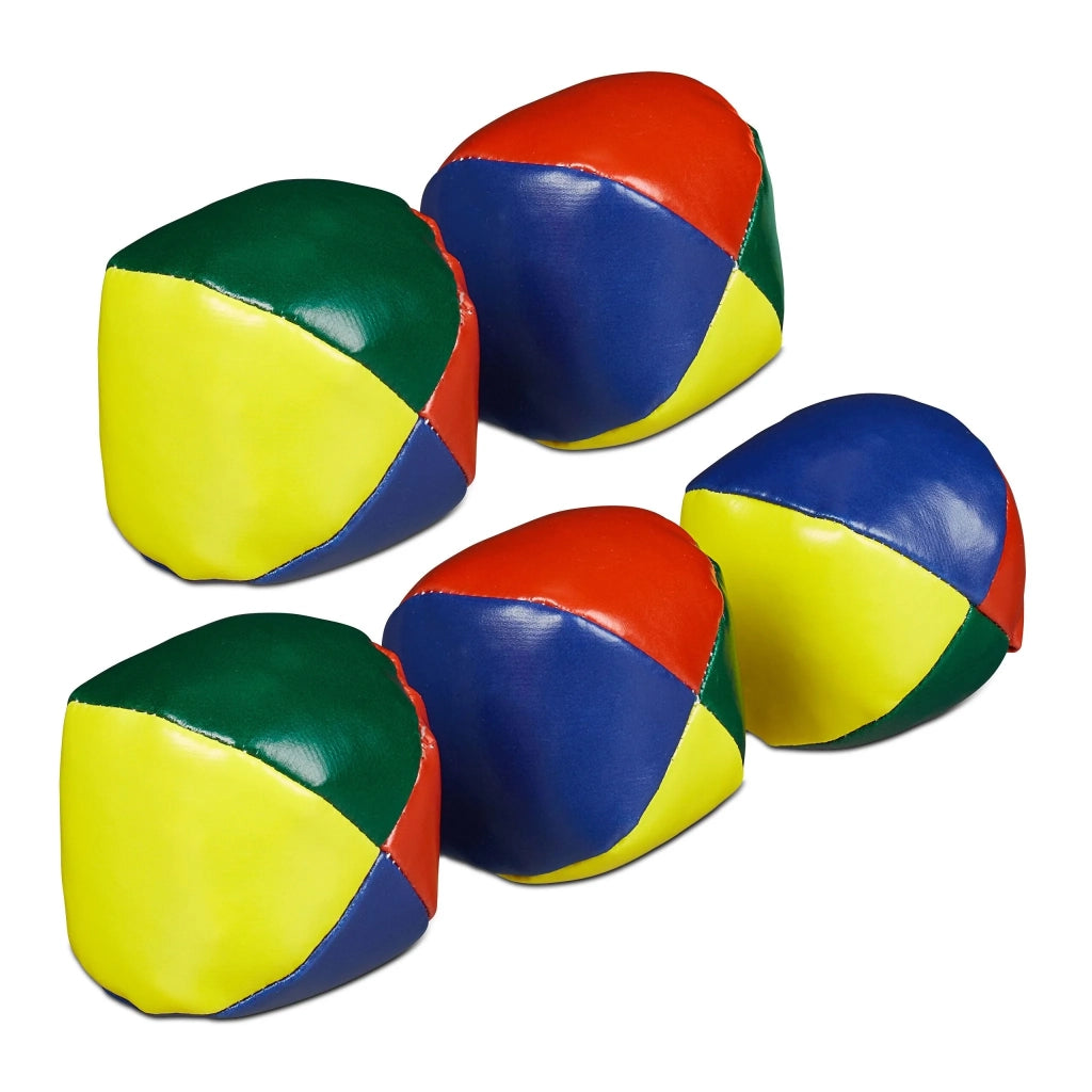 Set di 5 palline da giocoleria ideali principiante professionista sviluppo agilità 6,5 cm in PVC multicolore 13_0015158