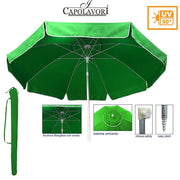 Ombrellone Mare Spiaggia Luxury Palo in Alluminio Maxi Verde 240 cm