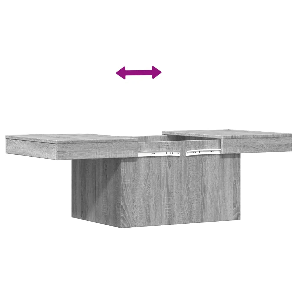 Tavolino da Salotto Grigio Sonoma 80x55x40 cm Legno Multistrato 840868