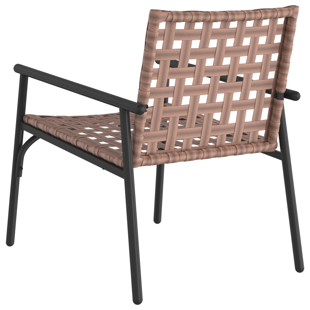 Poltrone da Giardino  2 pz Nere 79x56x73,5 cm in Rattan