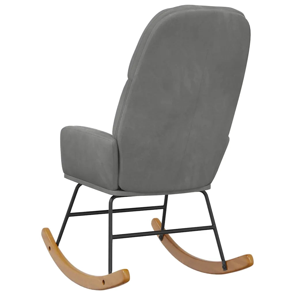 Sedia da Pranzo Grigio Scuro in Velluto 4102622