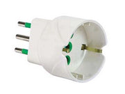 10pz adattatore schuko 2 poli + terra 10a bianco "linea garanti" - bianco 82600- cod:ferx.fer419789