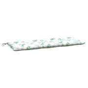 Cuscino Panca | Cuscini per sedie Giardino con Motivo a Foglie 120x50x7 cm Tessuto