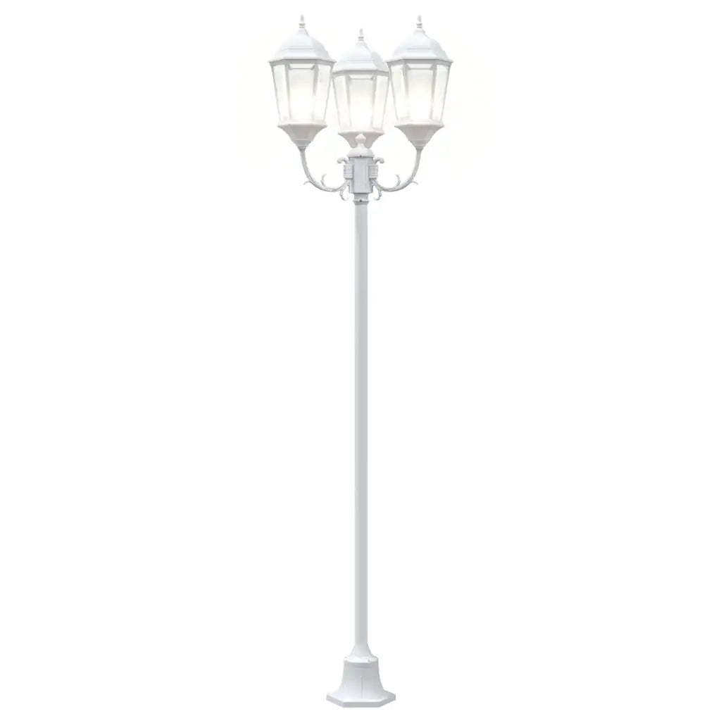 Luce da Giardino Bianco 57 x 49 x 241 cm Alluminio e vetro CFW8767437