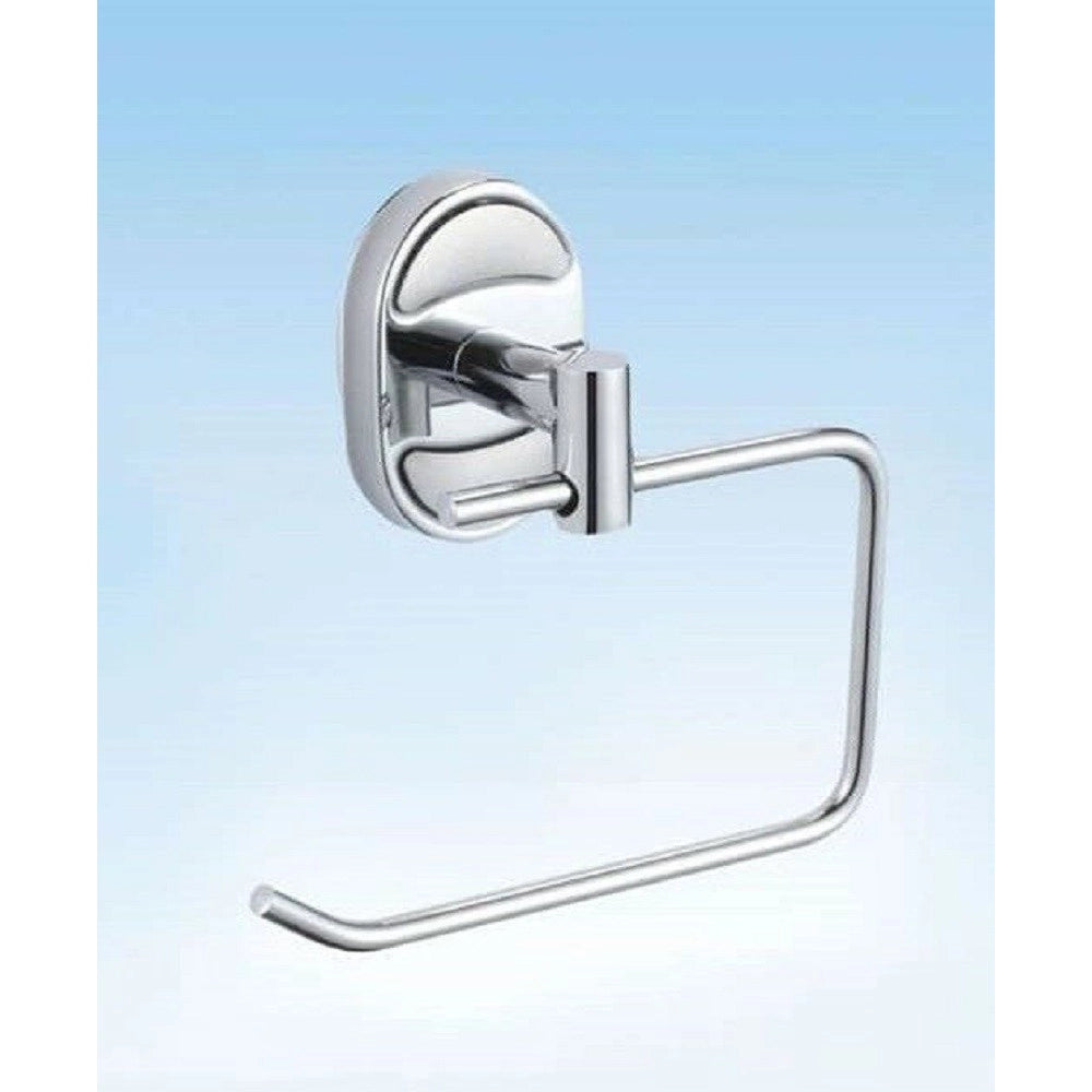 Trade Shop - Porta Rotolo Carta Igienica Fissaggio A Parete Bagno Ovale 13 X 11 Cm 52013 -