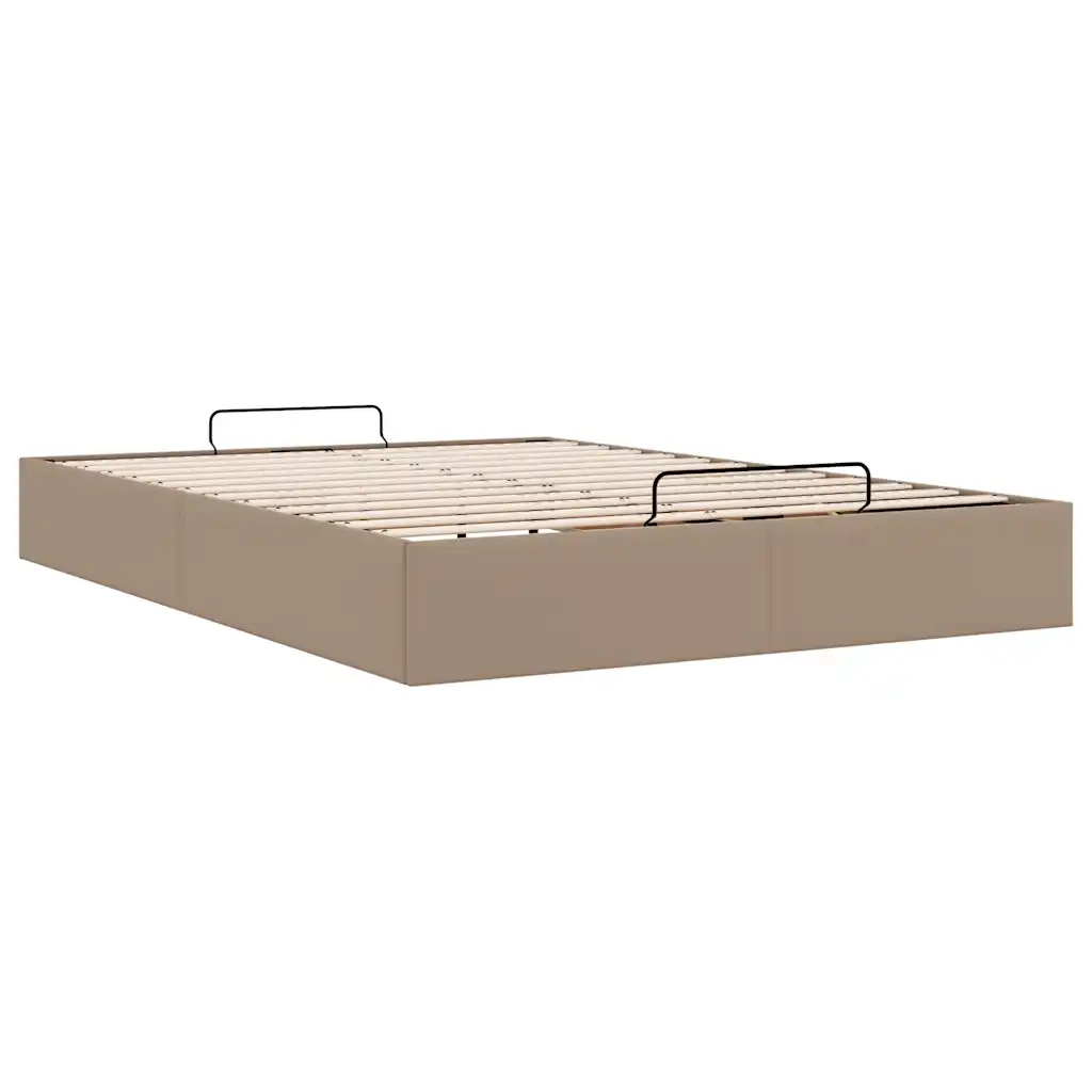 Struttura Letto Pouf senza Materasso 140x190 cm Similpelle 3310803