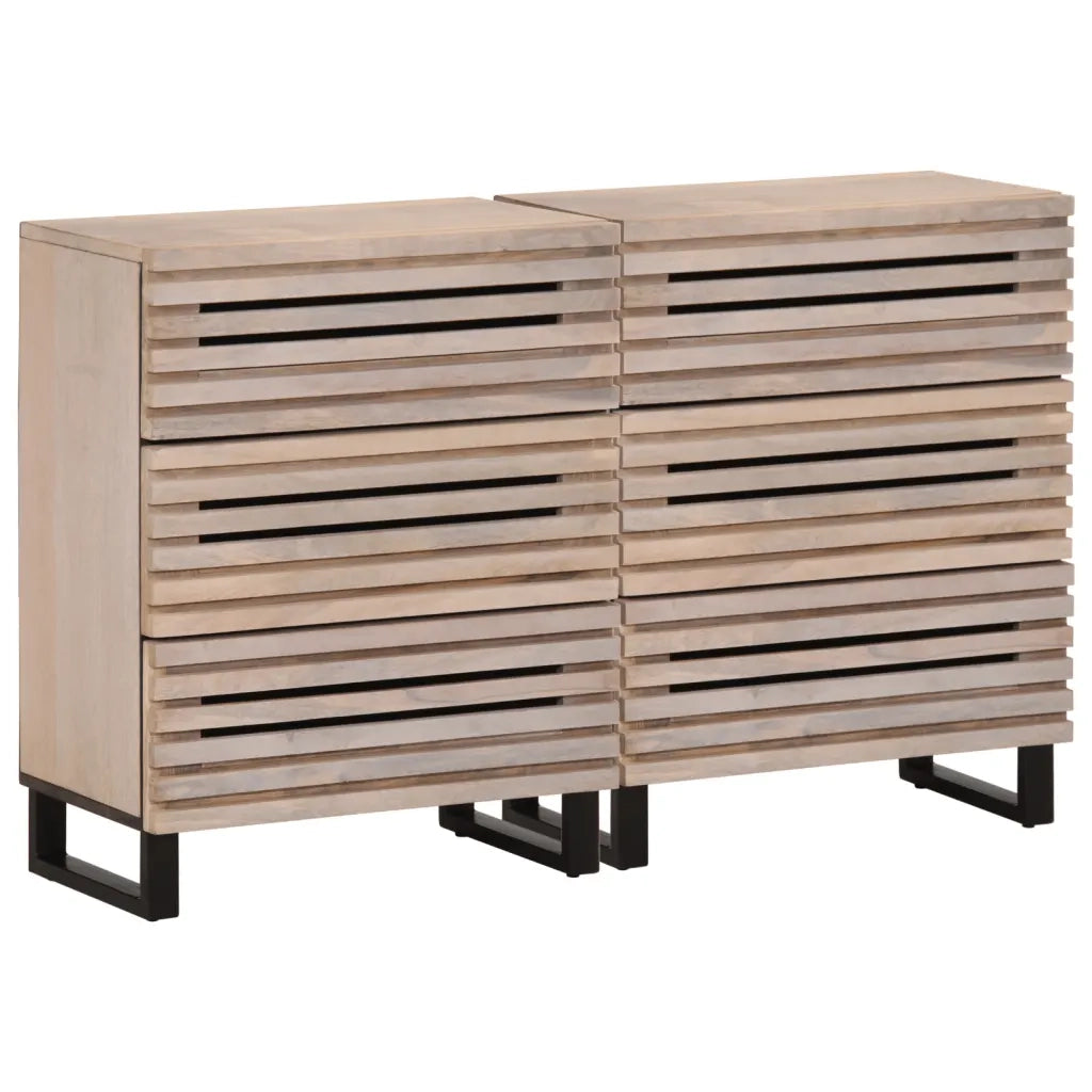 Credenze 2 pz 60x34x75 cm in Legno Massello di Mango 3217084