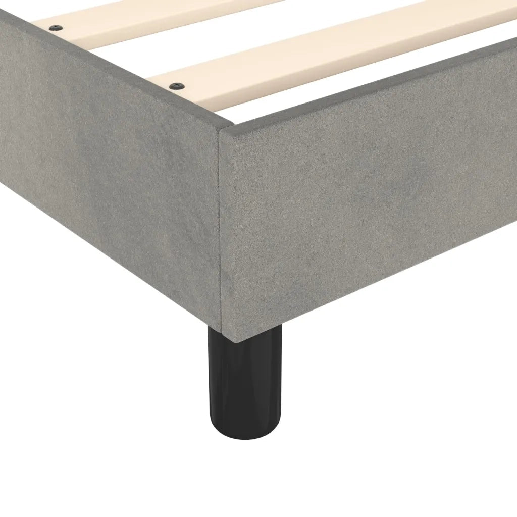 Struttura Letto a Rete a Molle-Giroletto Grigio Chiaro 80x200 cm Velluto 198358