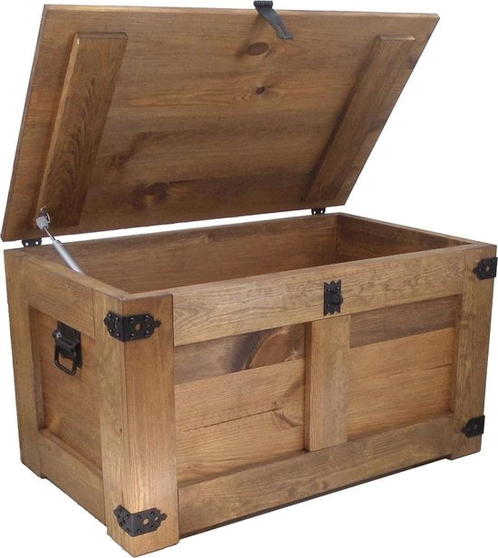 Scatola in legno, cassetto e contenitore di conservazione - 77x49x45 cm, realizzato a mano con olio di legno ecosostenibile