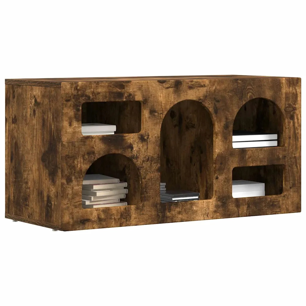 Mobile TV ELST 80 x 35 x 40 cm Rovere fumé Legno ingegnerizzato 891279