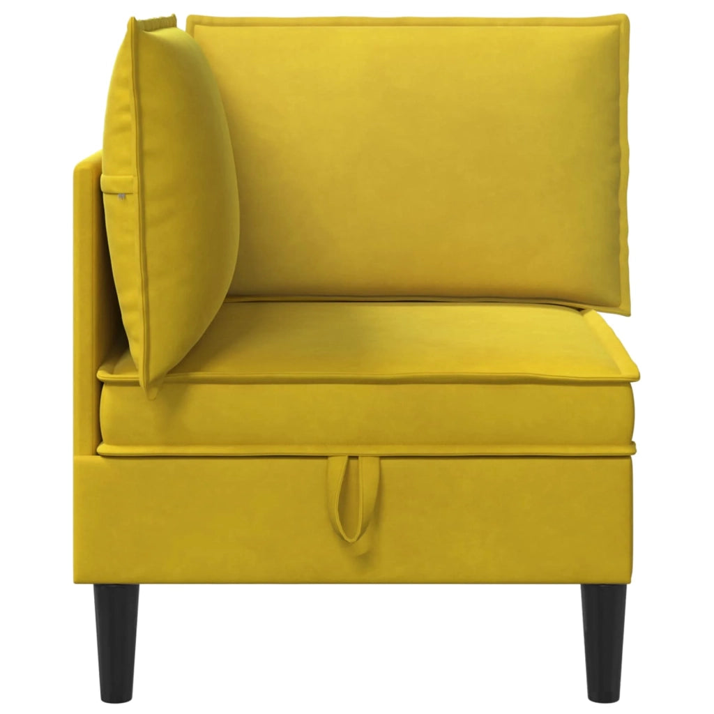 Divano con Stoccaggio Giallo Velluto