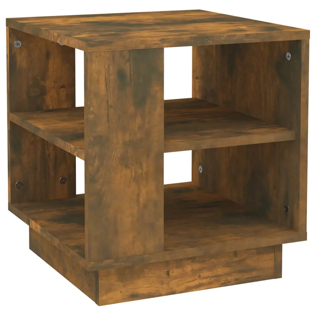 Tavolino da Salotto-Tavolino da soggiorno Rovere Fumo 40x40x43 cm Legno Multistrato