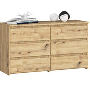 Cassettiera CL100 compatta AKORD Quercia Artisan 100 cm 6 cassetti 100x35x57 cm