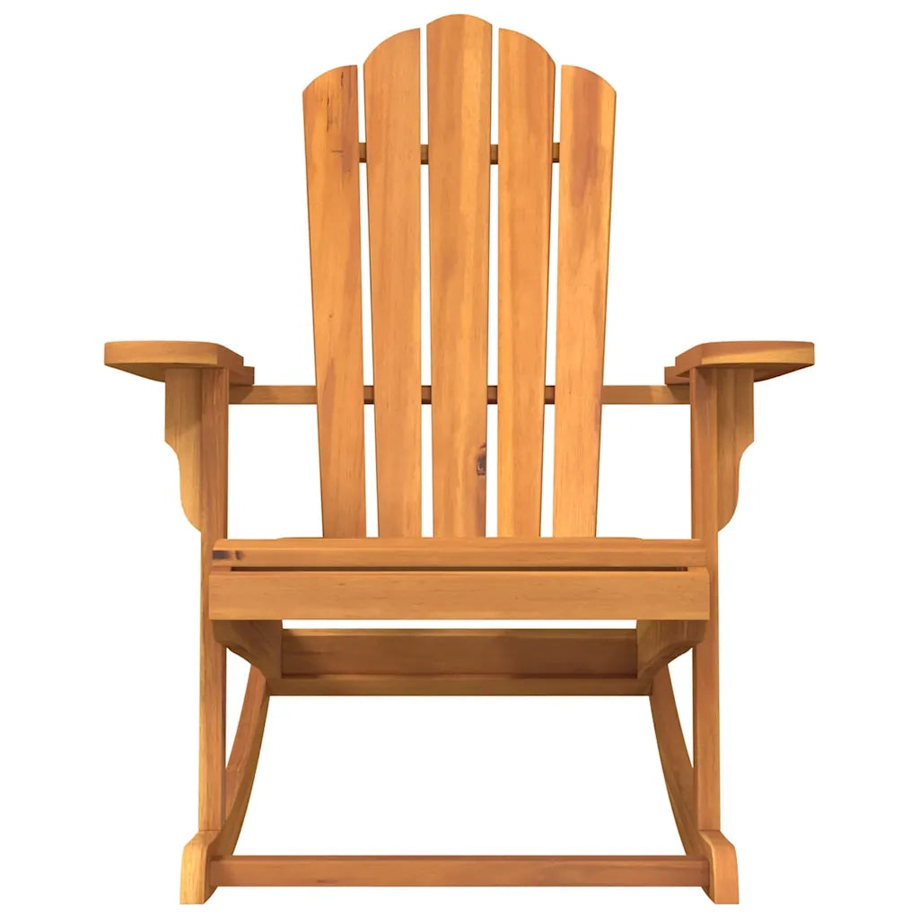 Sedia Dondolo Adirondack da Giardino in Legno Massello Teak 4008082