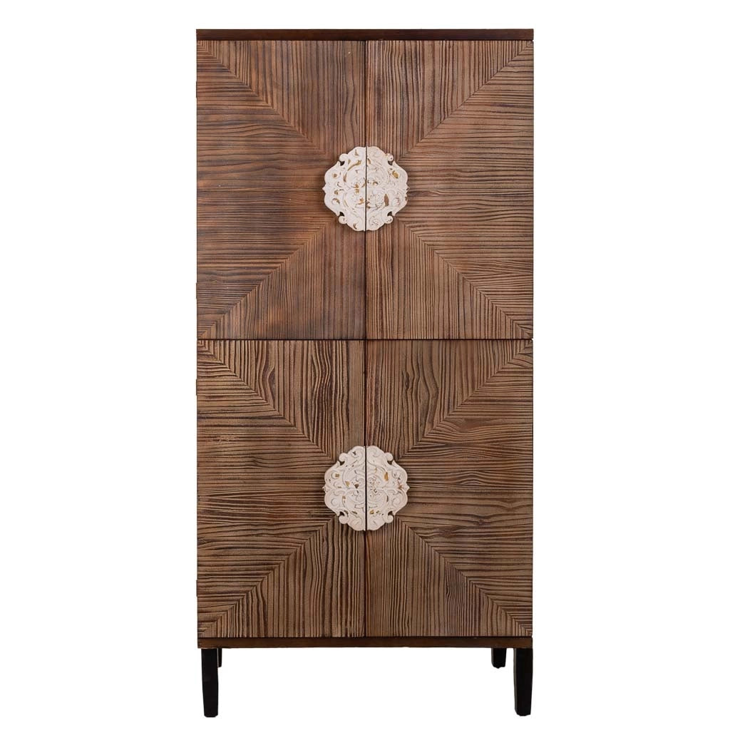 Armadio in legno marrone 86x41x180h