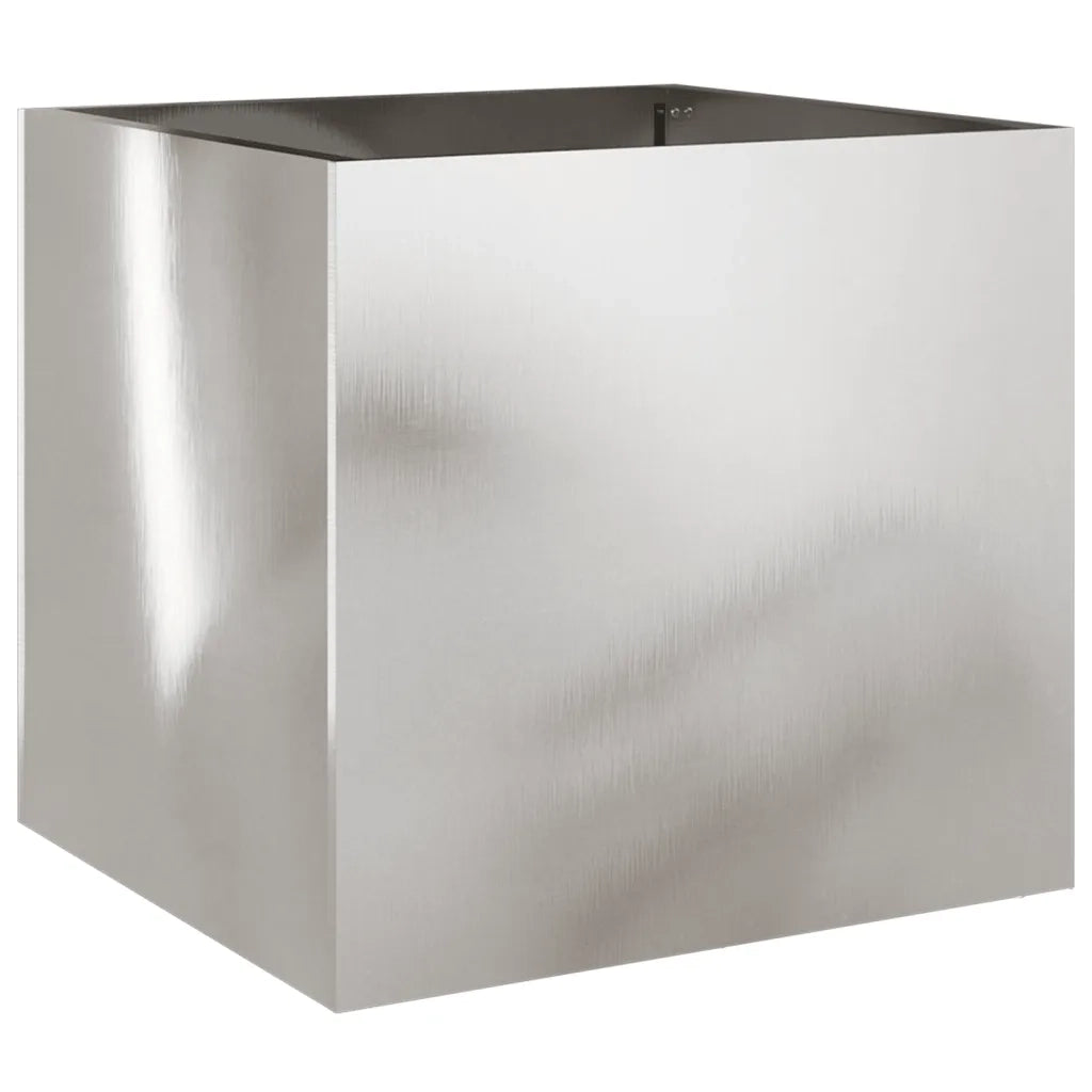 Fioriere 2 pz Argento 42x40x39 cm in Acciaio Inox 841556