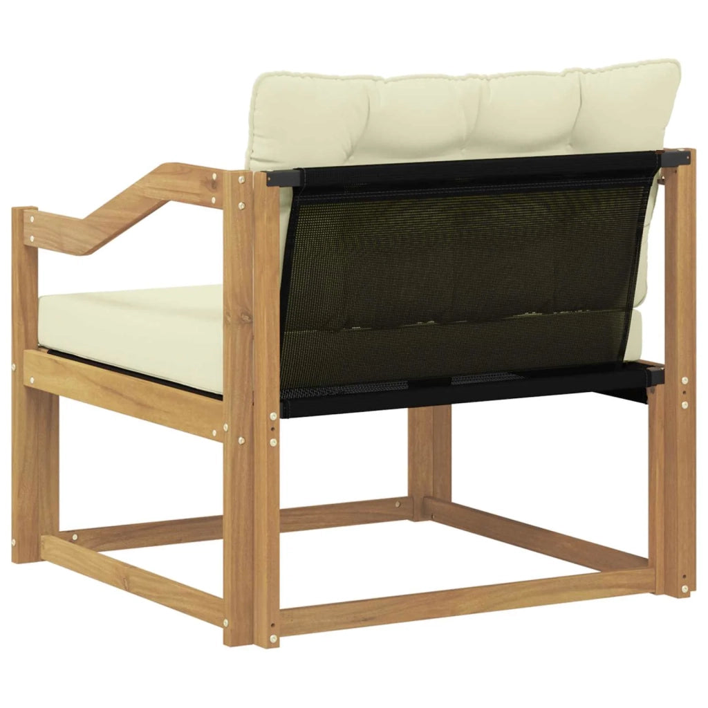 Set di divani da esterno-Sofa da giardino Legno di Acacia Massello e Textilene 128022