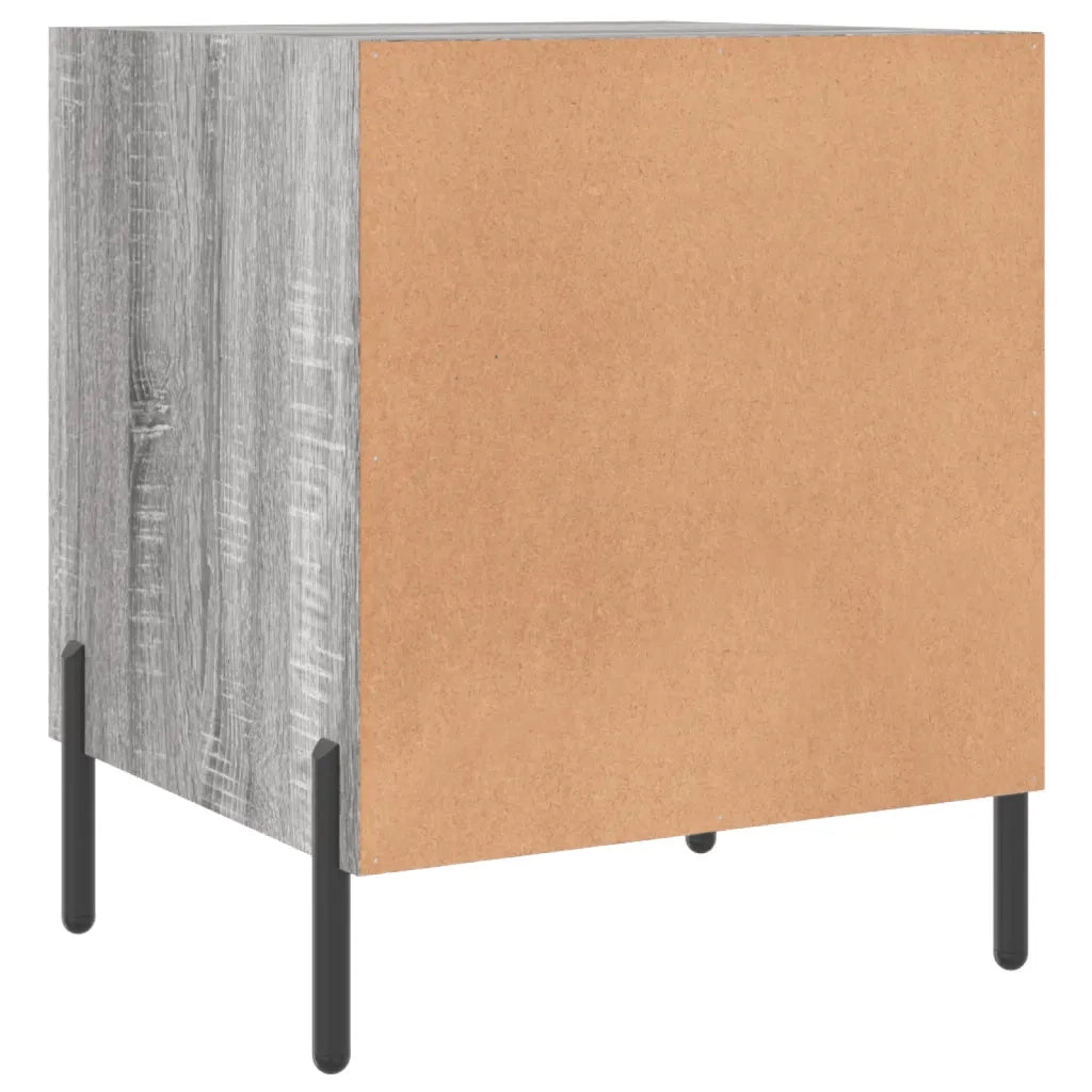 Comodino Grigio Sonoma 40x40x50 cm in Legno Multistrato 827592
