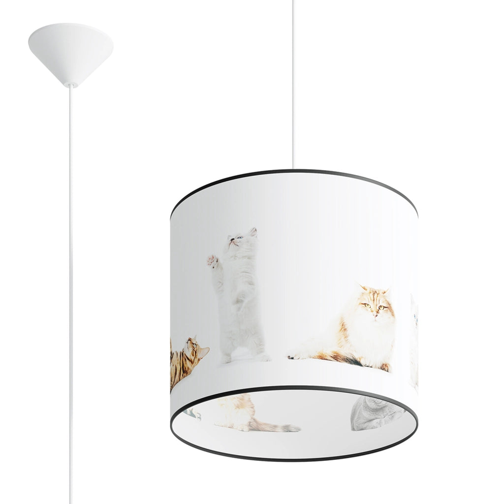 Lampada sospensione bambini gatti Ø30 E27 15W Pure Lume
