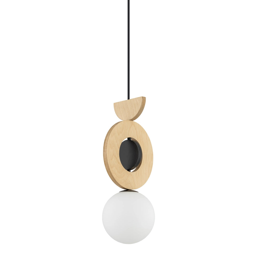 Sospensione Nowodvorski Drops Wood B sfera bianca G9 12W
