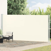 Tenda da Sole Laterale Retrattile per Patio 200x614 cm Crema 317971