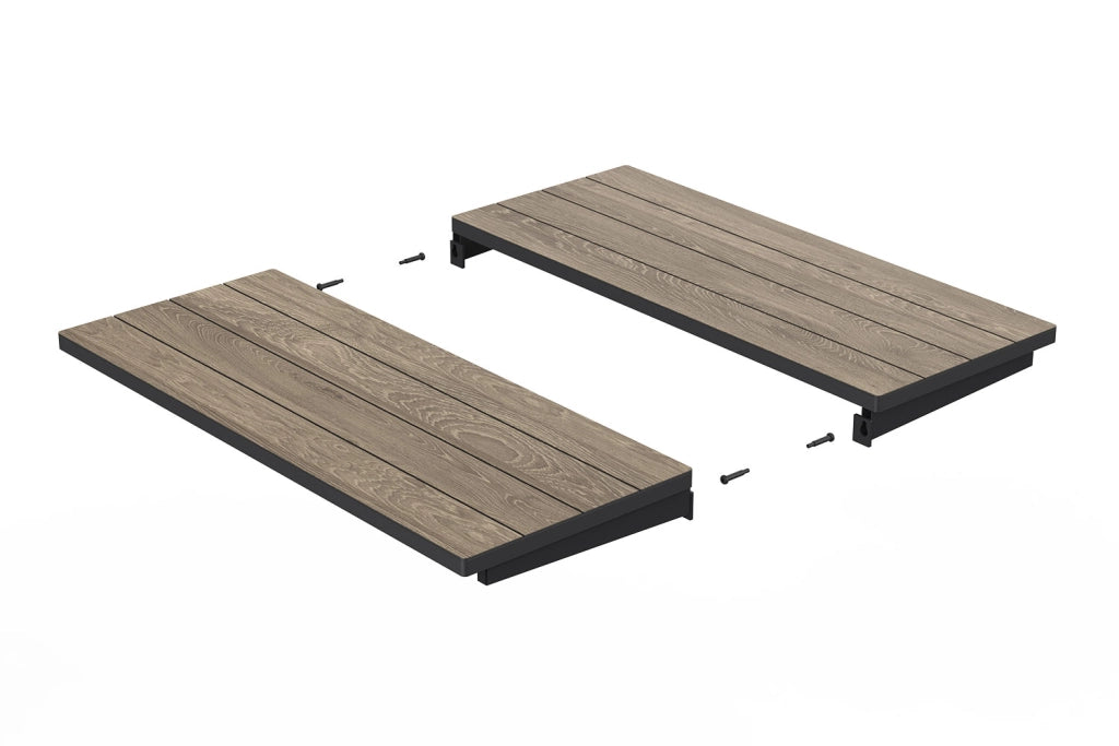 Tavolo Allungabile Interno-Esterno 162-233x94x75 cm Keter Porto Nova in Decocoat Graphite e Ashwood