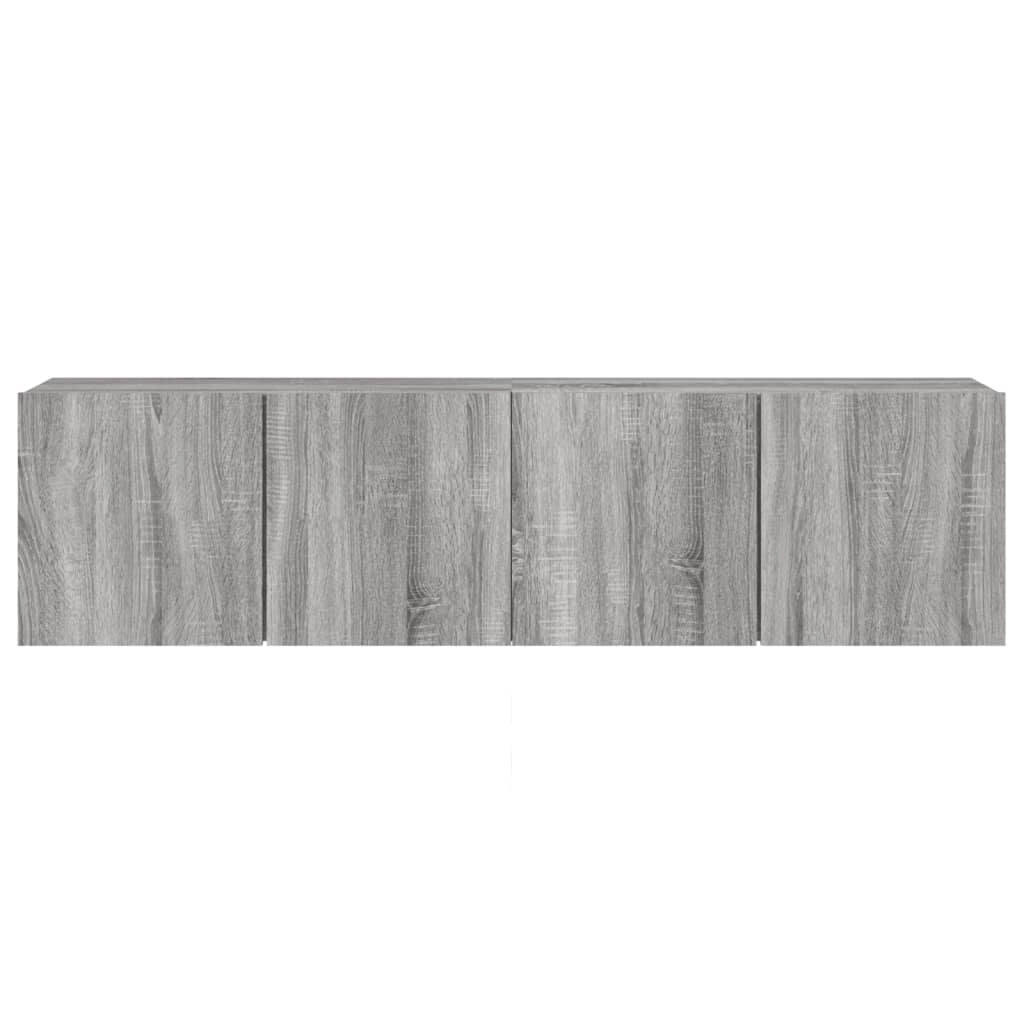 Mobile TV multimediale da parete mensola TV mobile TV sala da pranzo soggiorno camera da letto 2 pezzi Sonoma 80 x 30 x 41 cm grigio 02_0029017