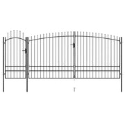 Cancello per recinzione da giardino Woerden con punta a lancia 5x1,95 m Nero 146326