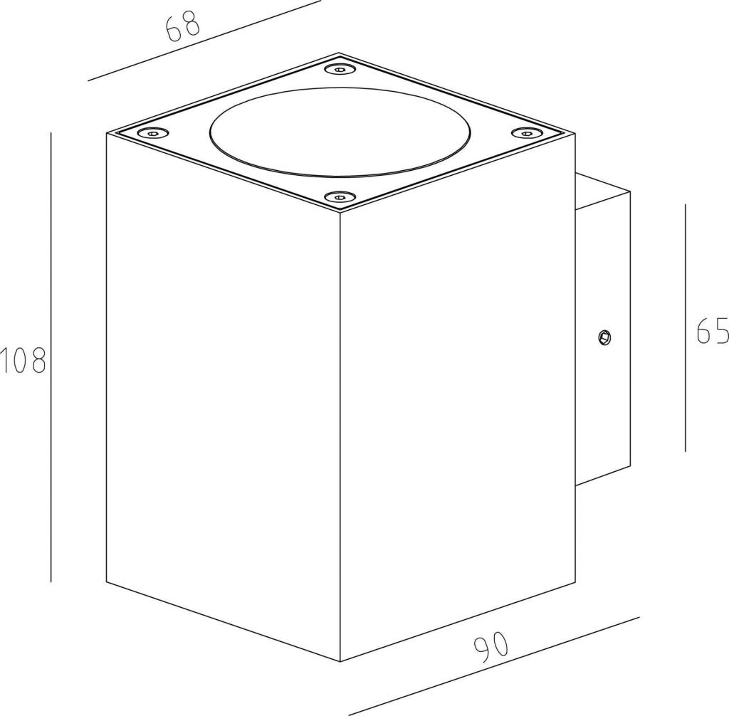 Cubodo MINI applique LED 9W lampada cubo IP54 doppio fascio luce parete muro ingresso facciate balcone 230V DOPPIO