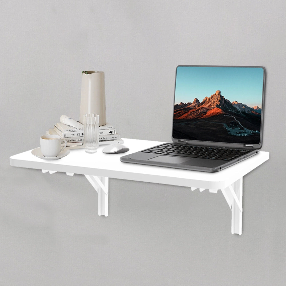 Tavolo Salvaspazio da Muro a Ribalta 80x60 cm in MDF Bianco