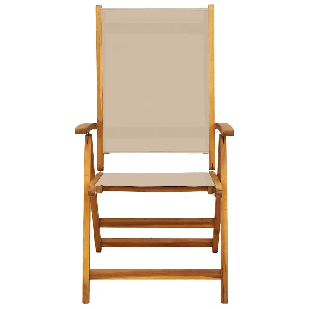 Sedie da Giardino Pieghevoli 4 pz Massello d'Acacia e Textilene 3279244