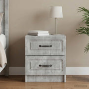 Armadio da Notte Grigio Cemento 43 x 34,5 x 44,5 cm 895681